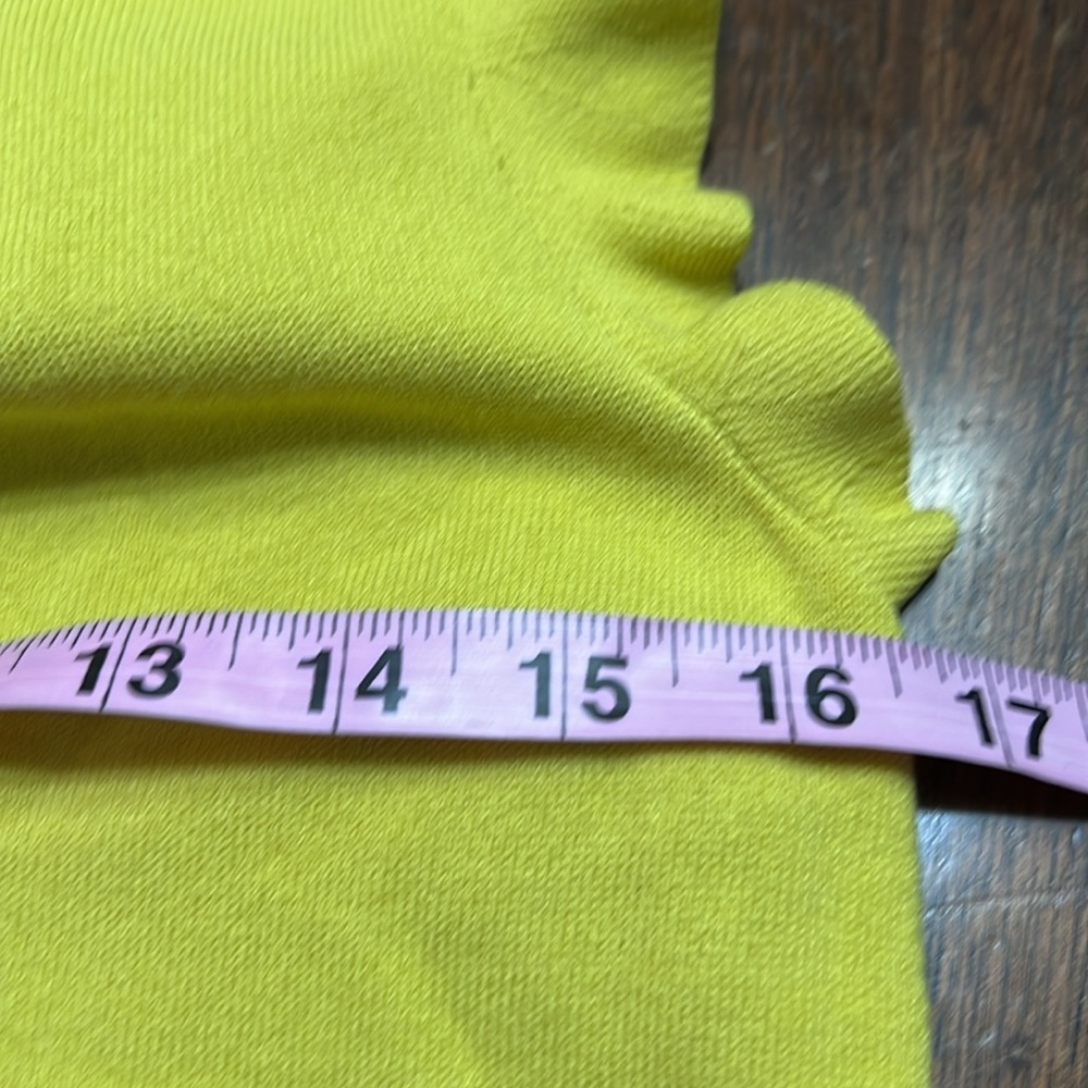 Ann Taylor Yellow Sleeveless Midi Dress with Ruffle Shoulders - Picture 7 of 9